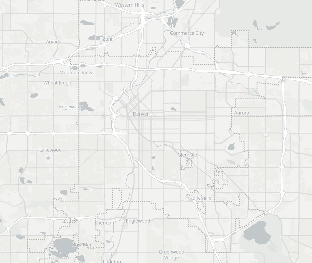 A map of Denver marking the dermatology offices Advocata called for an example request, each labeled with what the office said